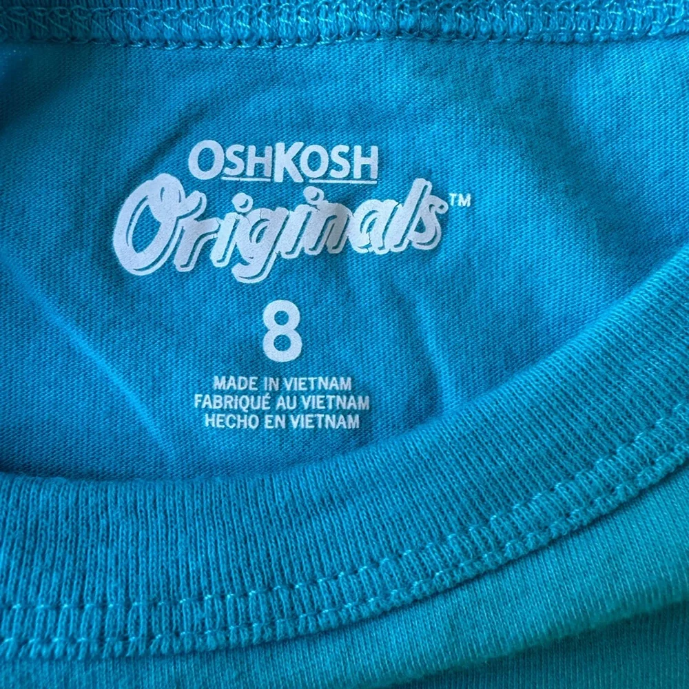 OshKosh B'gosh Teal T-Shirt With “SUP BRO” In Green Lettering
